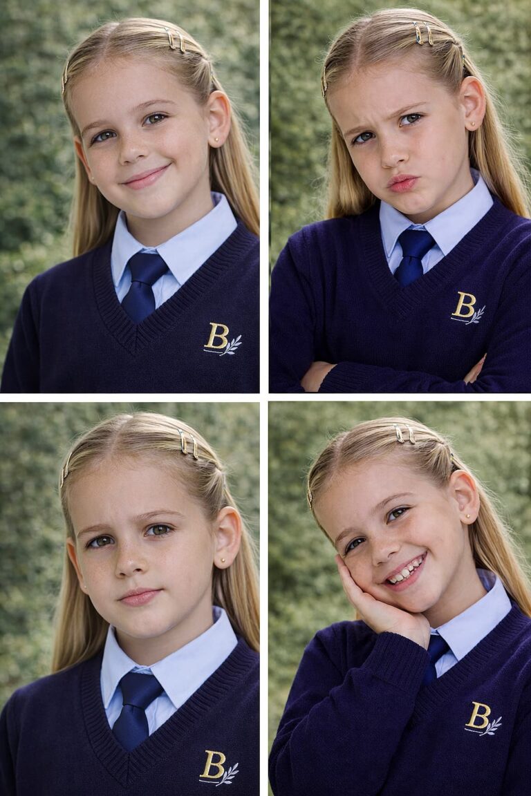 Tarjeta muestra – foto escolar